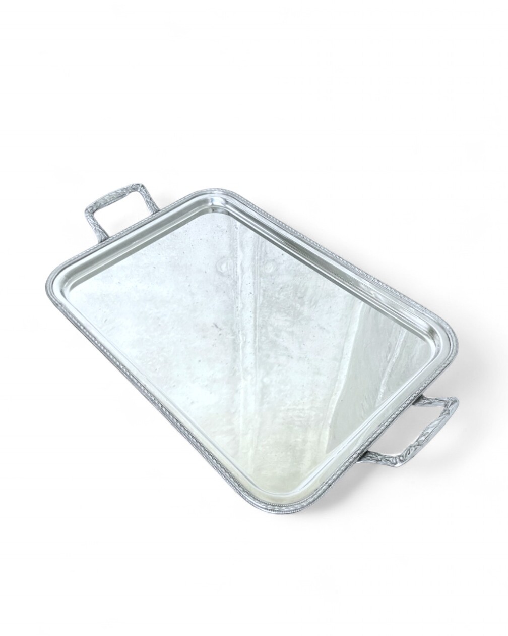 Large silver-plated tray with handles Pintinox 1