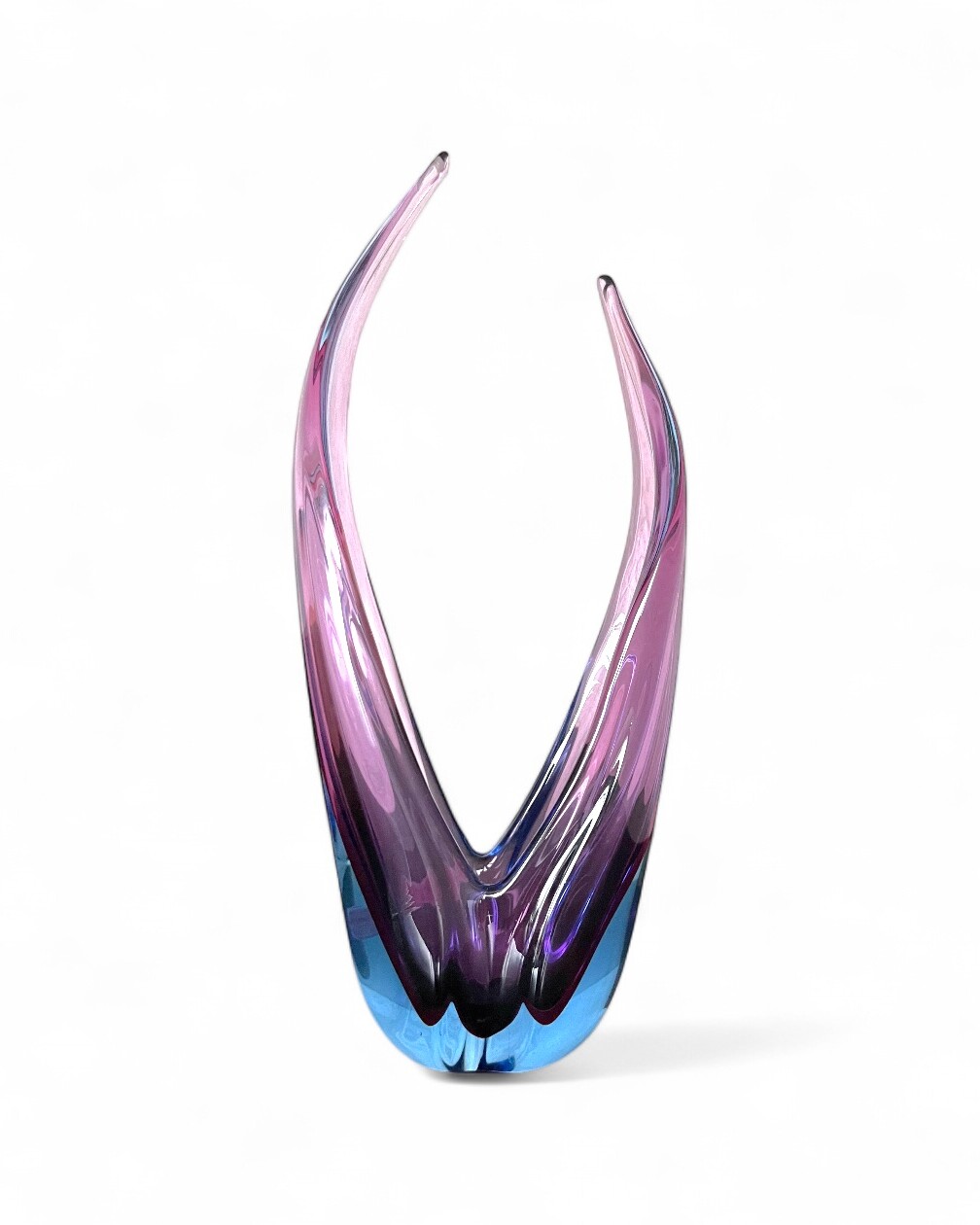 Submerged blown glass sculpture centrepiece