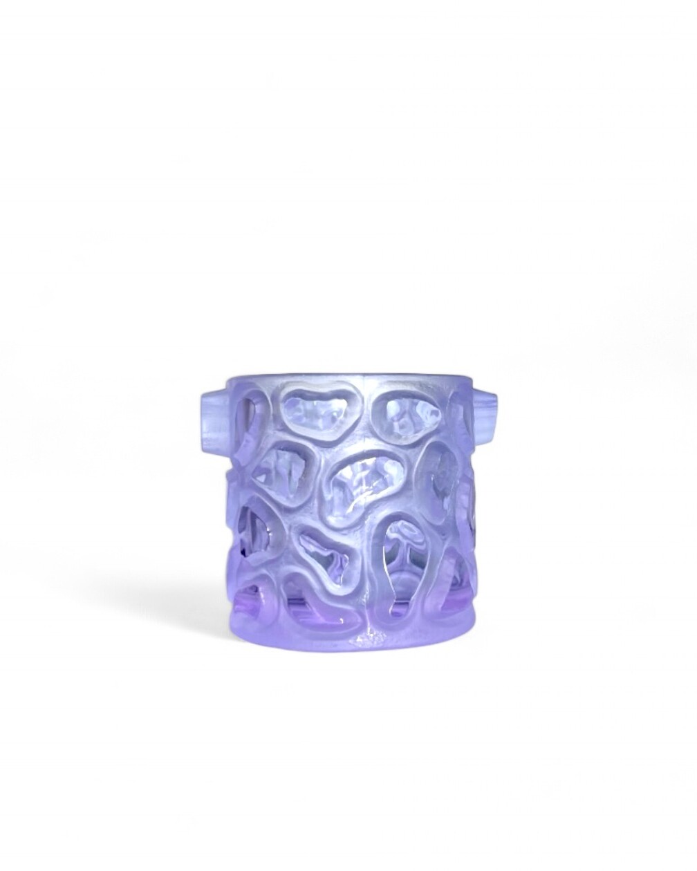 Lilac worked glass ice bucket