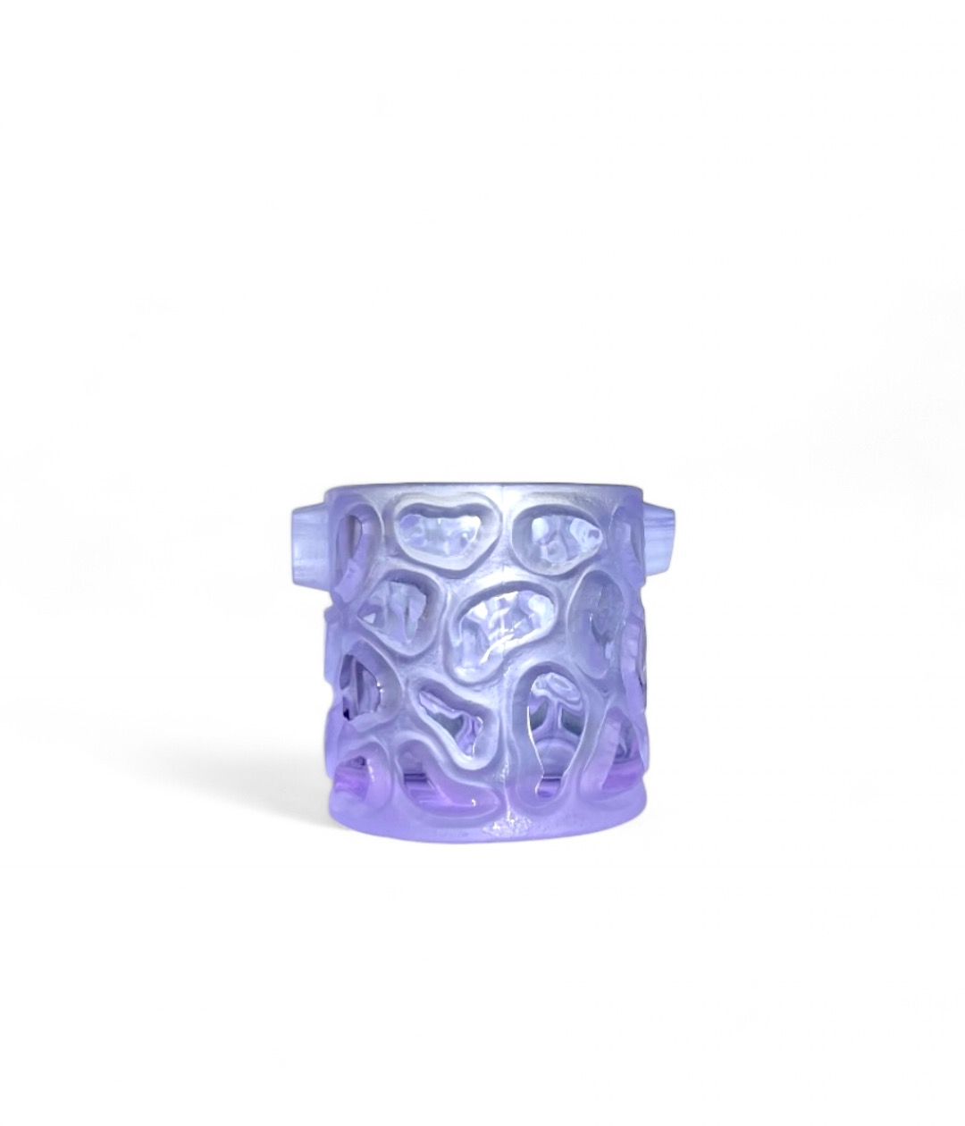 Lilac worked glass ice bucket