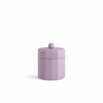 Lavender porcelain 'Facet' jar, by Schneid Studio