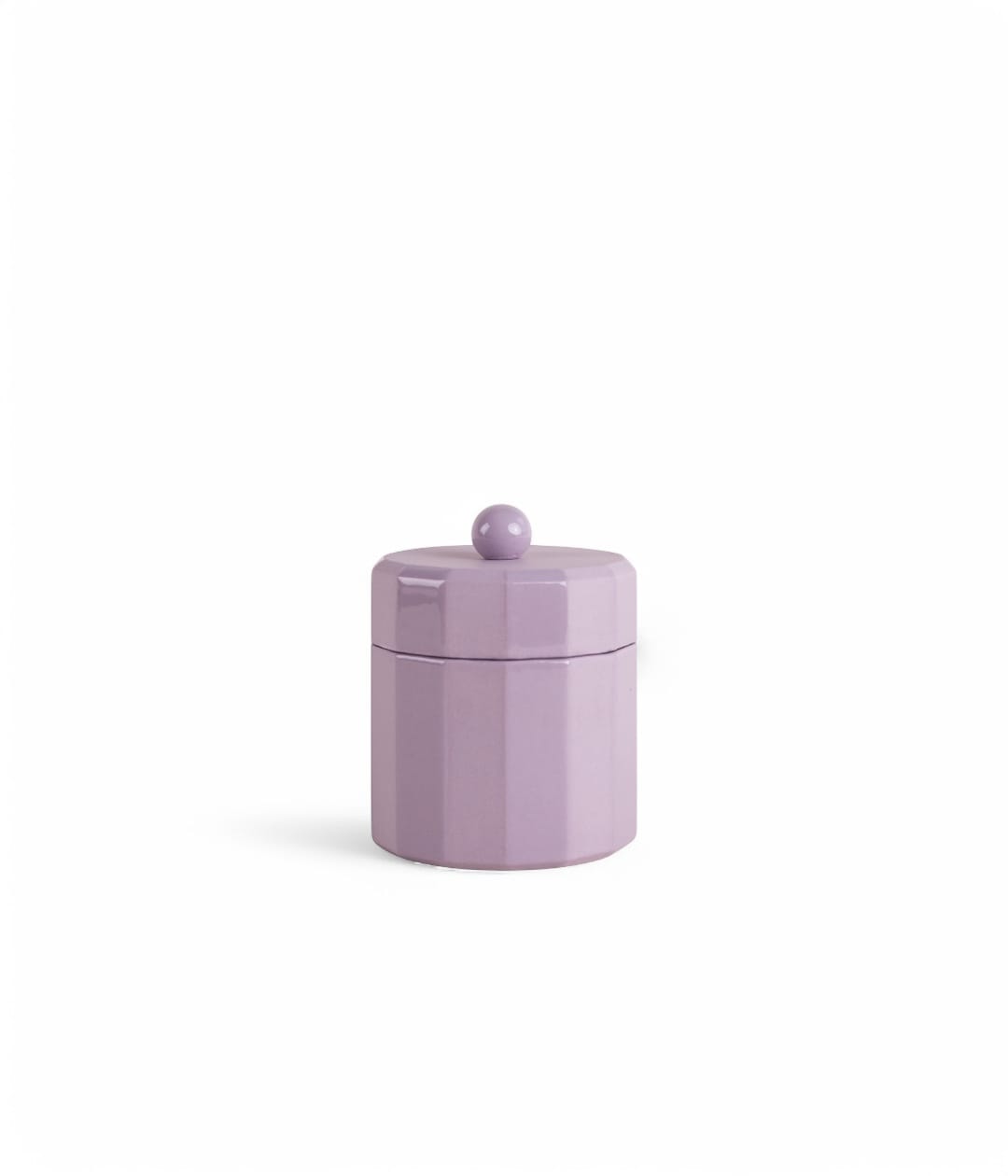 Lavender porcelain 'Facet' jar, by Schneid Studio