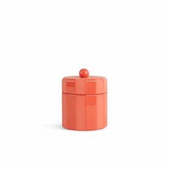 Porcelain 'Facet' jar 'poppy red', by Schneid Studio