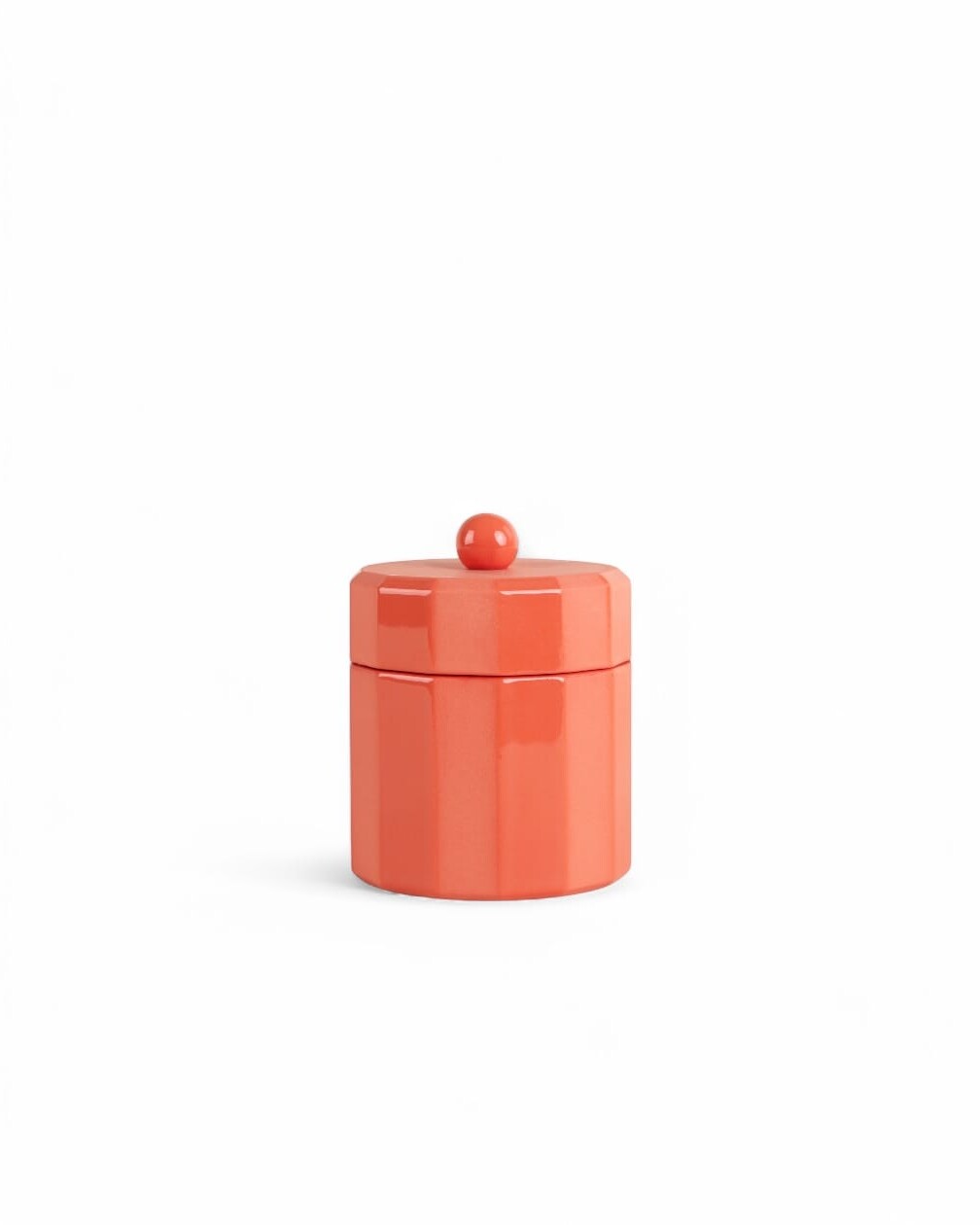 Porcelain 'Facet' jar 'poppy red', by Schneid Studio