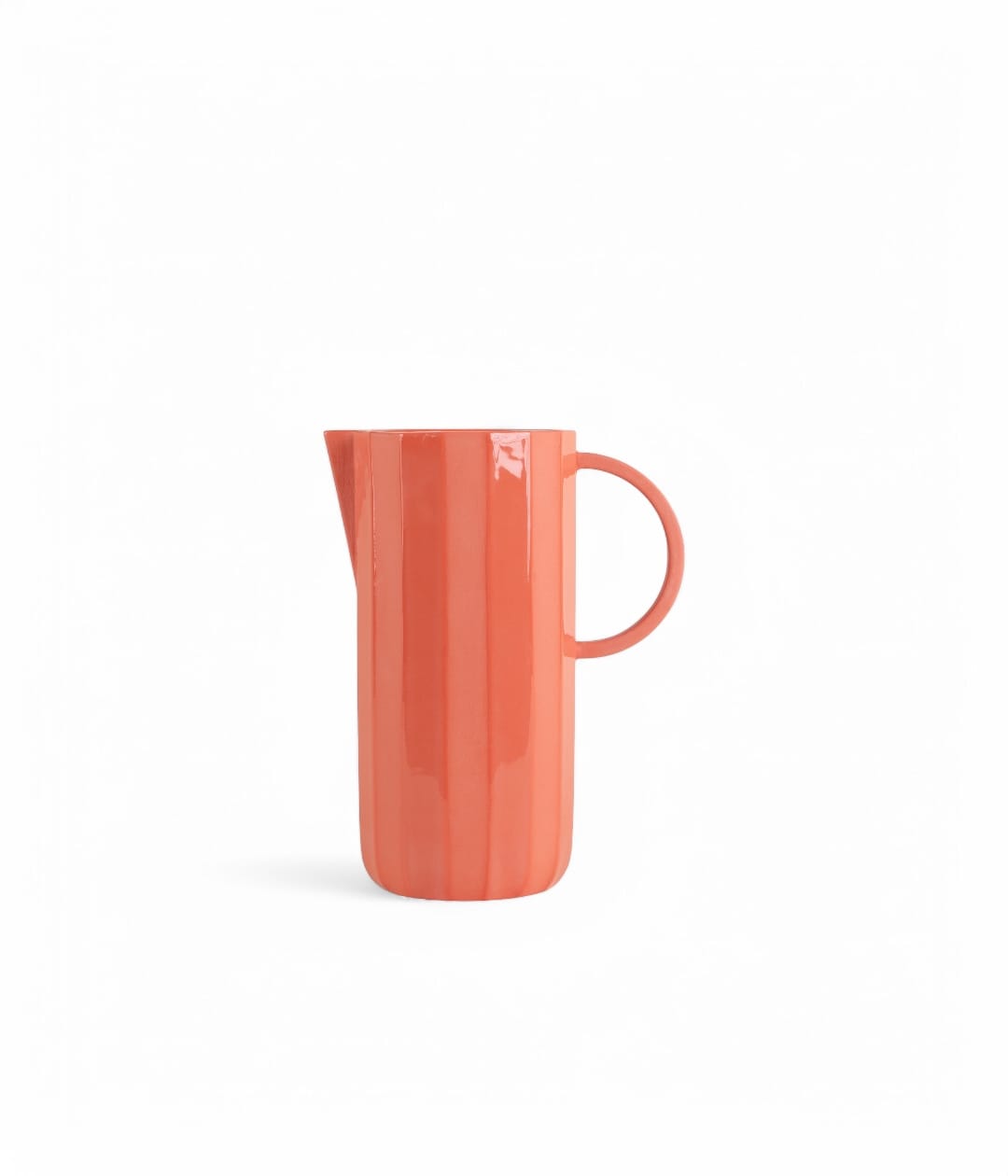 Porcelain 'Facet' jug 'poppy red', by Schneid Studio