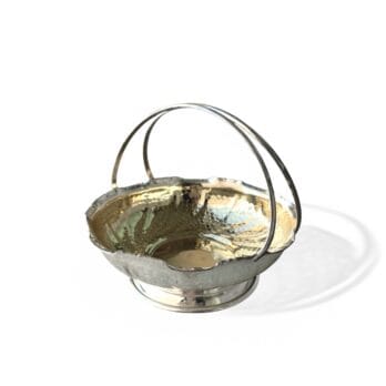 Vintage basket in silver and gold plated