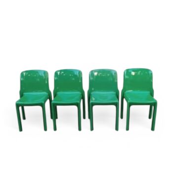 Set of 4 vintage chairs model 'Selene', design by Vico Magistretti for Artemide