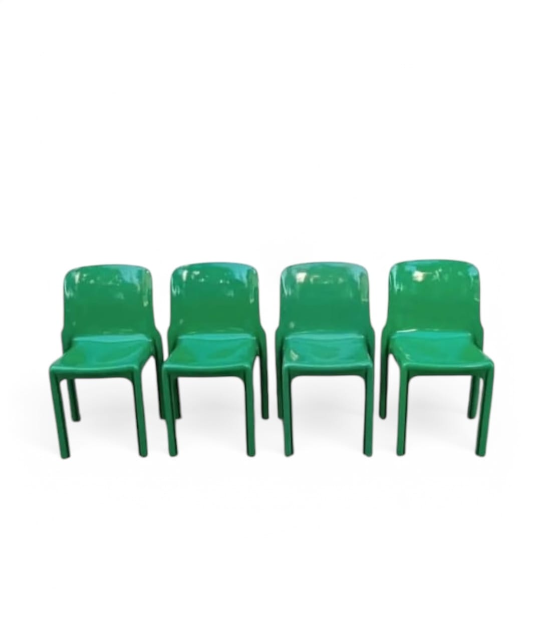 Set of 4 vintage chairs model 'Selene', design by Vico Magistretti for Artemide